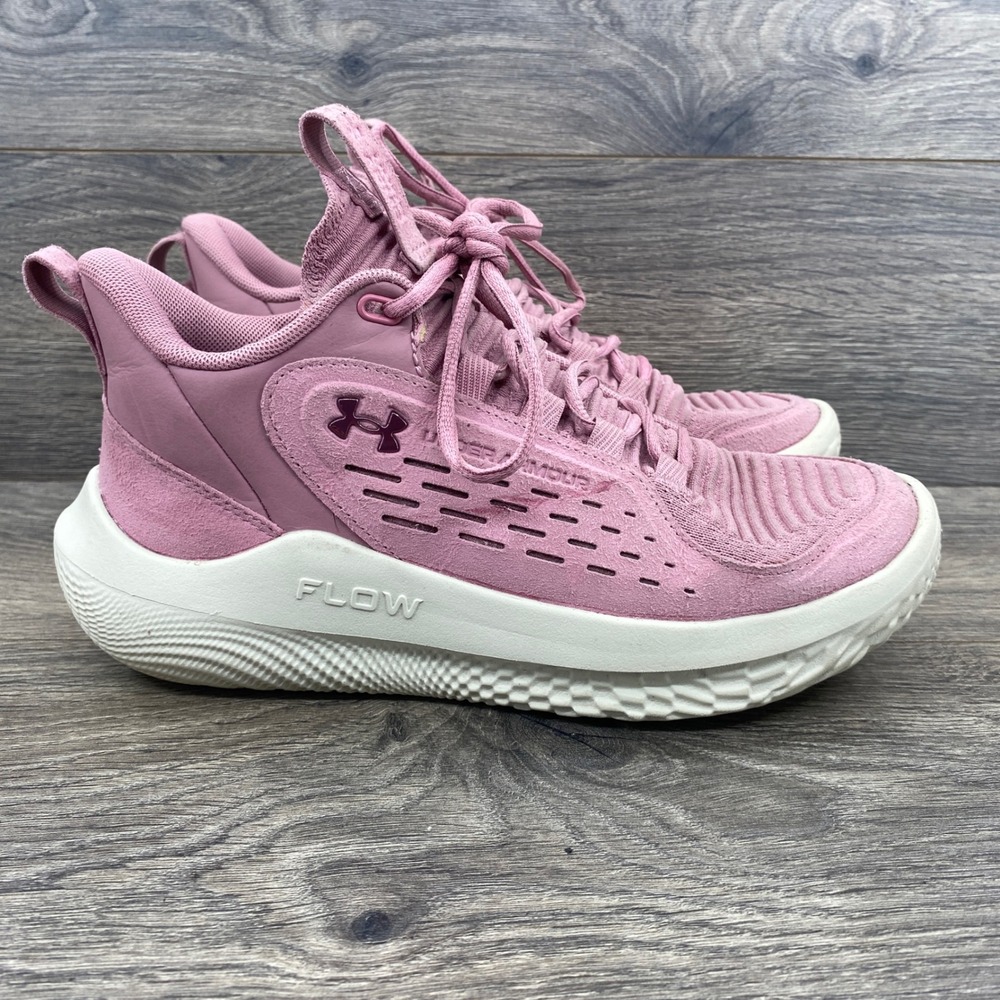 Under Armour Flow Synchronicity Womens 7.5 Pink Training Shoes 3028342-600